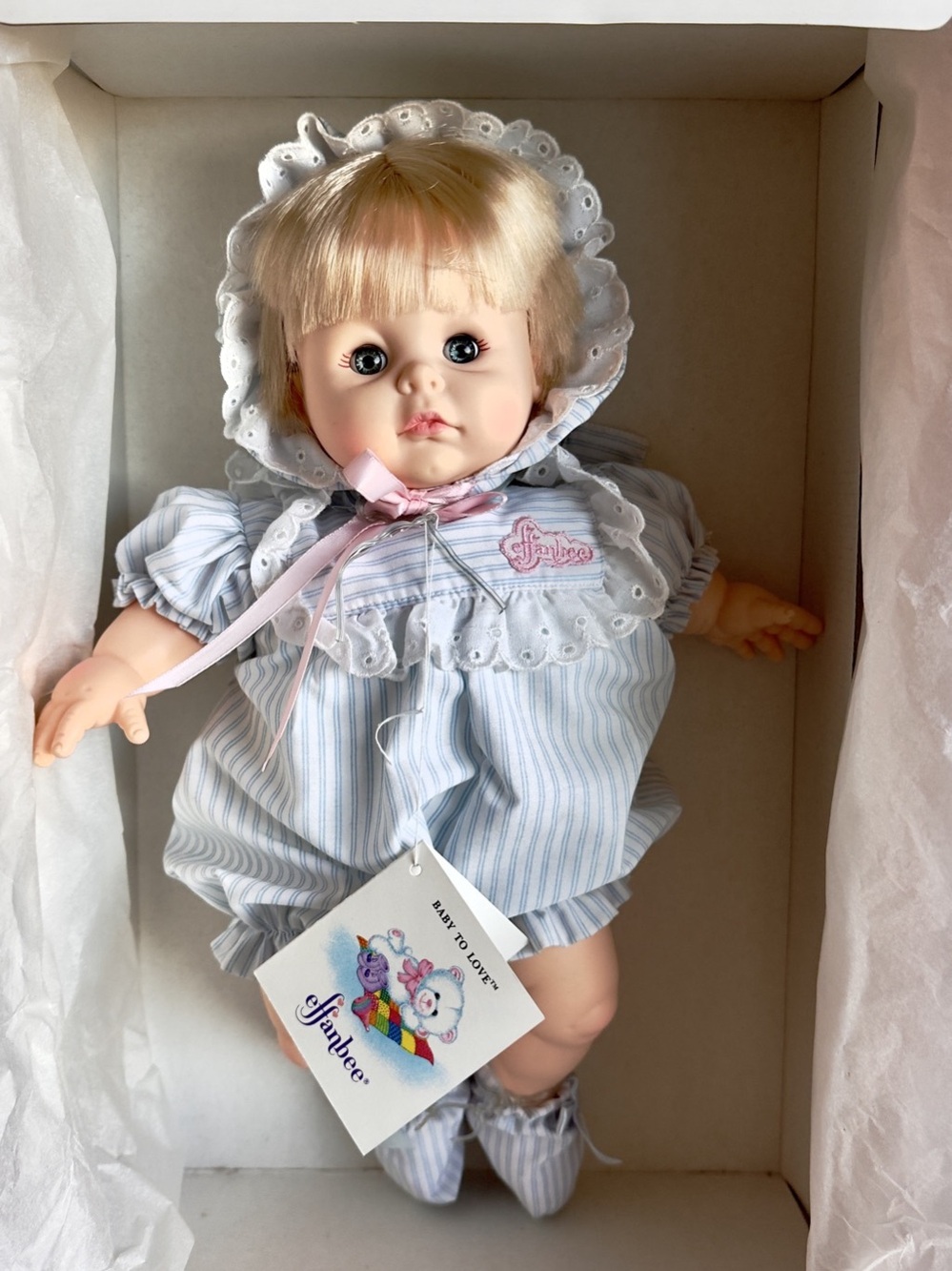 Effanbee Baby To Love Ensemble 14" Doll Blue & Pink